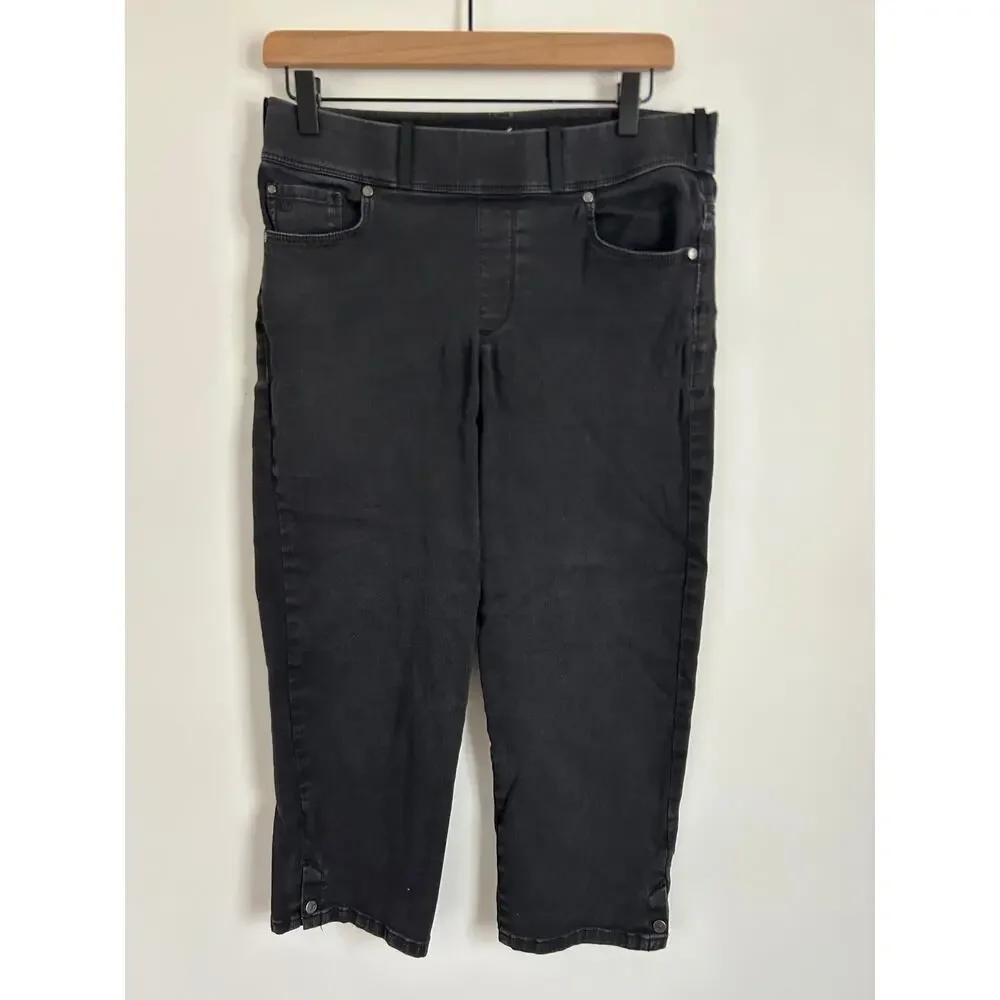Gloria Vanderbilt Slimming Effect Black Avery Ponte Slim Pull On Pants Size 8